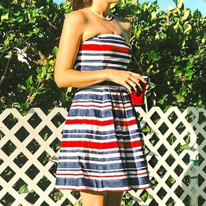 Vineyard Vines Striped Strapless Sundress